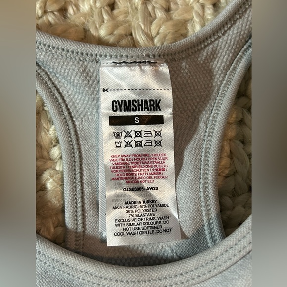 GYMSHARK Sports Bra top flex high rise leggings light grey marl black active set - Picture 10 of 10